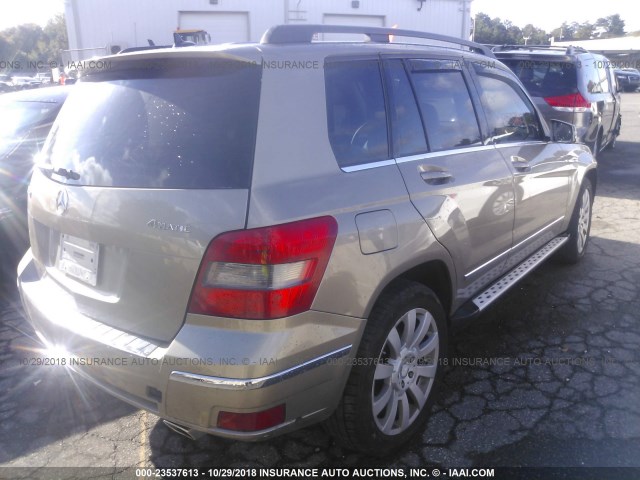 WDCGG8HB4AF420013 - 2010 MERCEDES-BENZ GLK 350 4MATIC TAN photo 4