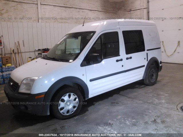 NM0LS6AN4DT171825 - 2013 FORD TRANSIT CONNECT  WHITE photo 2