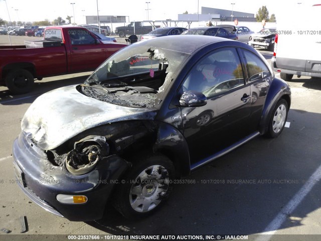 3VWBS21C81M421810 - 2001 VOLKSWAGEN NEW BEETLE GL 蓝色 照片 2