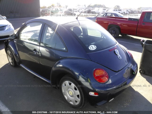 3VWBS21C81M421810 - 2001 VOLKSWAGEN NEW BEETLE GL 蓝色 照片 3