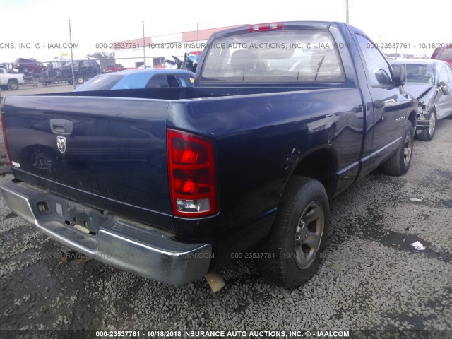 1D7HA16KX5J646071 - 2005 DODGE RAM 1500 ST BLUE photo 4