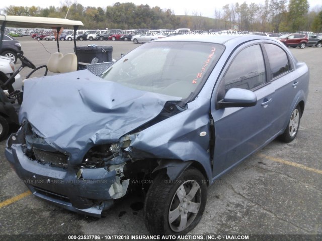 KL1TD56648B105982 - 2008 CHEVROLET AVEO LS BLUE photo 2