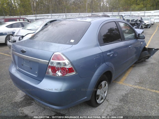 KL1TD56648B105982 - 2008 CHEVROLET AVEO LS BLUE photo 4