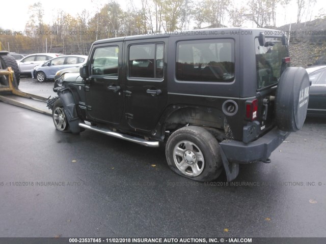 1J4BZ3H13BL553816 - 2011 JEEP WRANGLER UNLIMITE SPORT GREEN photo 3