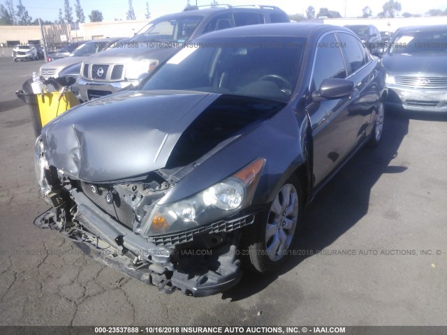 1HGCP26899A072583 - 2009 HONDA ACCORD EXL GRAY photo 2