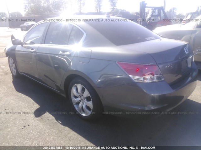 1HGCP26899A072583 - 2009 HONDA ACCORD EXL GRAY photo 3
