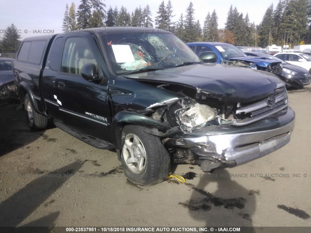 5TBBT48111S206956 - 2001 TOYOTA TUNDRA ACCESS CAB LIMITED GREEN photo 1