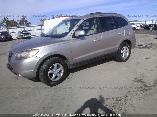 5NMSG73D57H055758 - 2007 HYUNDAI SANTA FE GLS TAN photo 2