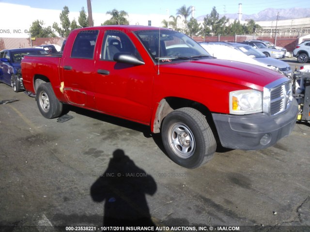 1D7HE28K97S208498 - 2007 DODGE DAKOTA QUAD/ST RED photo 1