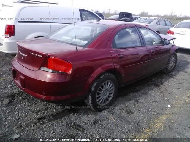 1C3EL56R26N272789 - 2006 CHRYSLER SEBRING TOURING BURGUNDY photo 4