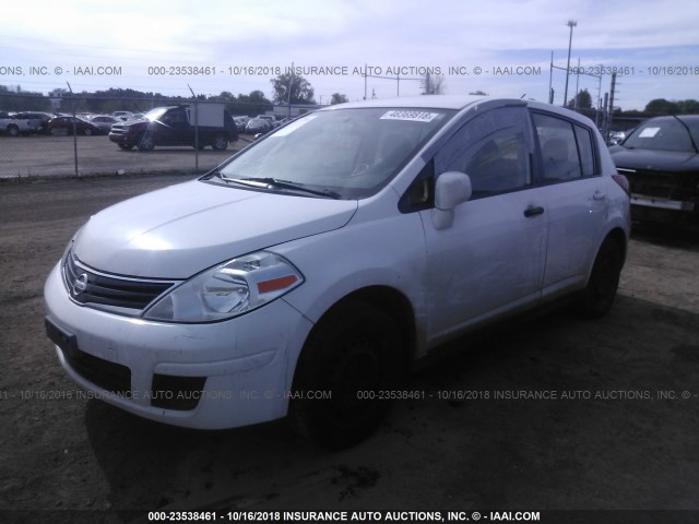 3N1BC1CP1CK811255 - 2012 NISSAN VERSA S/SL WHITE photo 2