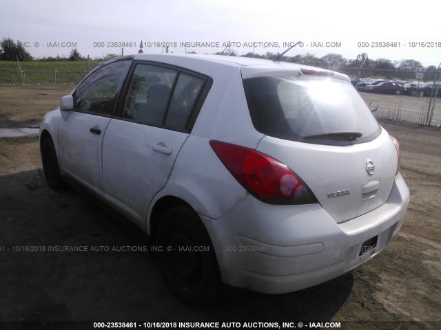 3N1BC1CP1CK811255 - 2012 NISSAN VERSA S/SL WHITE photo 3