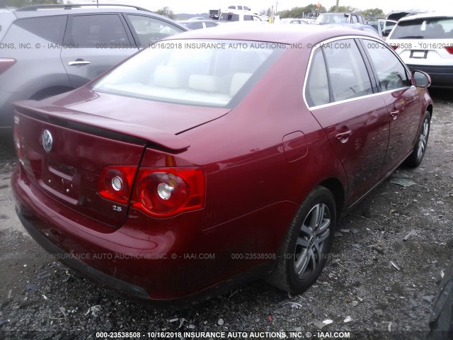 3VWRF71K46M697836 - 2006 VOLKSWAGEN JETTA 2.5 RED photo 4