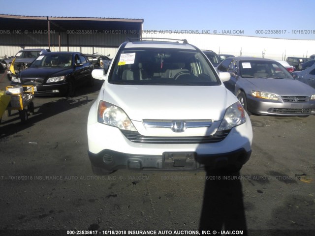 JHLRE38749C003736 - 2009 HONDA CR-V EXL WHITE photo 6