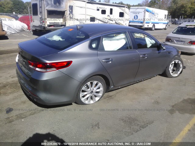 5XXGT4L31JG270289 - 2018 KIA OPTIMA LX/S GRAY photo 4