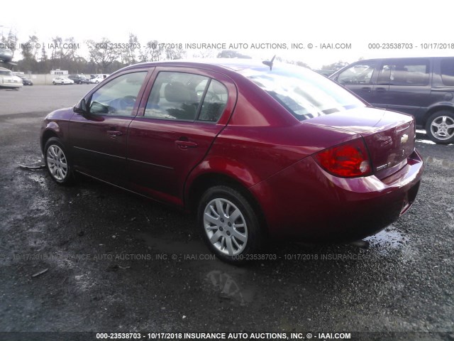 1G1AD5F57A7115155 - 2010 CHEVROLET COBALT 1LT RED photo 3