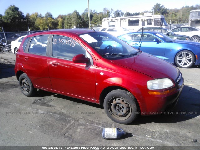 KL1TD66648B167050 - 2008 CHEVROLET AVEO LS RED photo 1