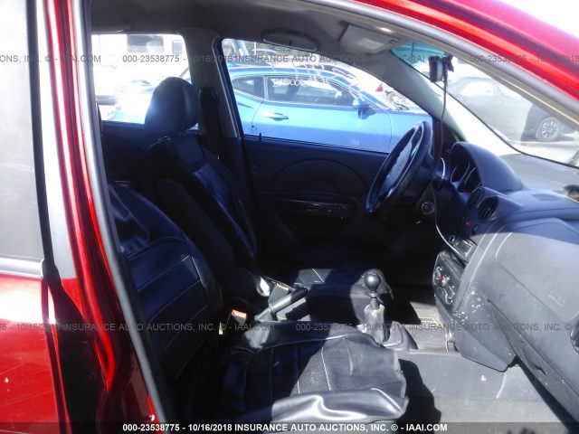 KL1TD66648B167050 - 2008 CHEVROLET AVEO LS RED photo 5