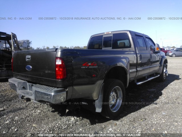 1FTXW43R78EB45615 - 2008 FORD F450 SUPER DUTY BROWN photo 4