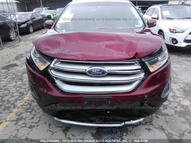 2FMPK3K91HBB59251 - 2017 FORD EDGE TITANIUM RED photo 6