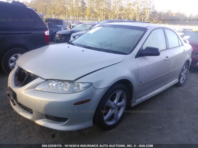 1YVFP80D745N53688 - 2004 MAZDA 6 S BEIGE photo 2