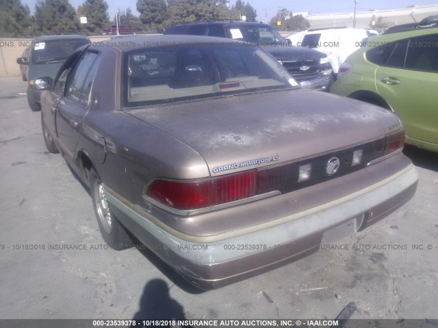 2MELM75W8NX710357 - 1992 MERCURY GRAND MARQUIS LS BROWN photo 3