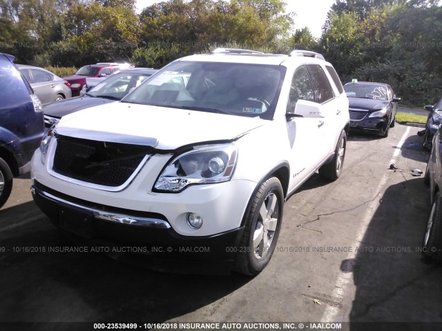 1GKEV33748J219118 - 2008 GMC ACADIA SLT-2 WHITE photo 2