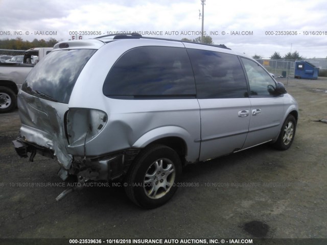 2B8GP44R21R127569 - 2001 DODGE GRAND CARAVAN SPORT SILVER photo 4