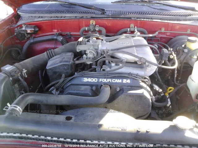 JT4VD22E8S0011135 - 1995 TOYOTA T100 XTRACAB DX RED photo 10