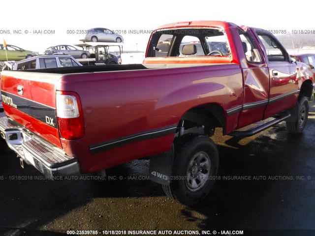 JT4VD22E8S0011135 - 1995 TOYOTA T100 XTRACAB DX RED photo 4