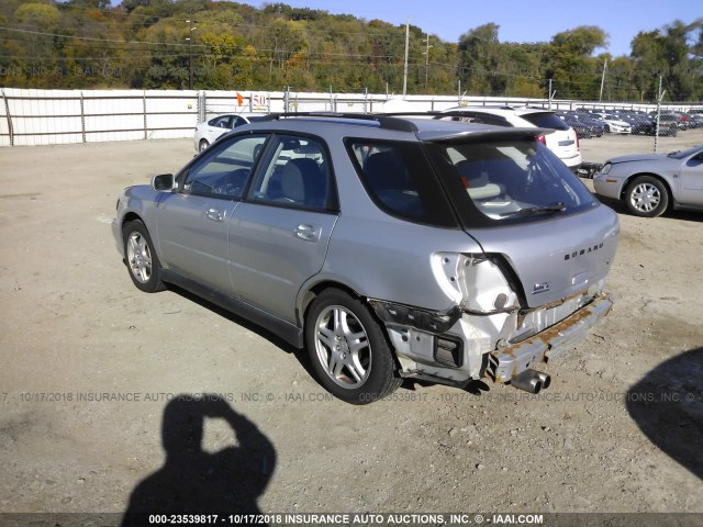 JF1GG29673G802494 - 2003 SUBARU IMPREZA WRX SILVER photo 3