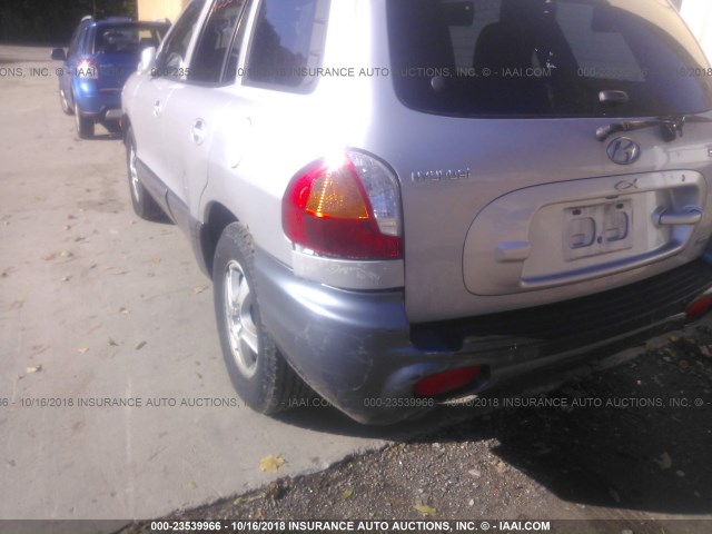 KM8SC73D13U501852 - 2003 HYUNDAI SANTA FE SILVER photo 6