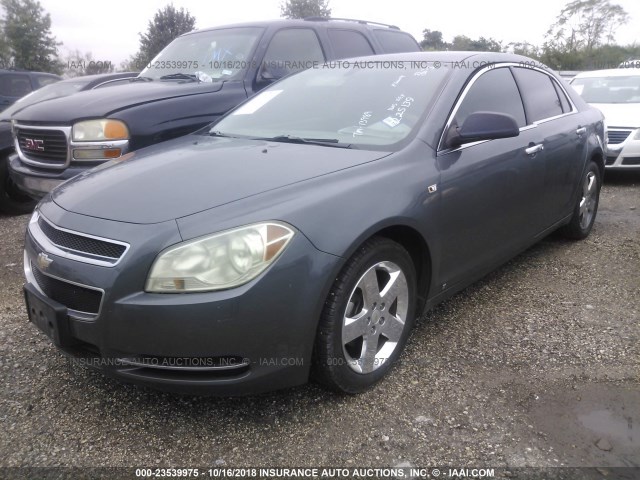 1G1ZG57B28F225139 - 2008 CHEVROLET MALIBU LS ნაცრისფერი ფოტო 2