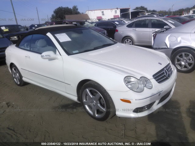 WDBTK75G35T047680 - 2005 MERCEDES-BENZ CLK 500 WHITE photo 1