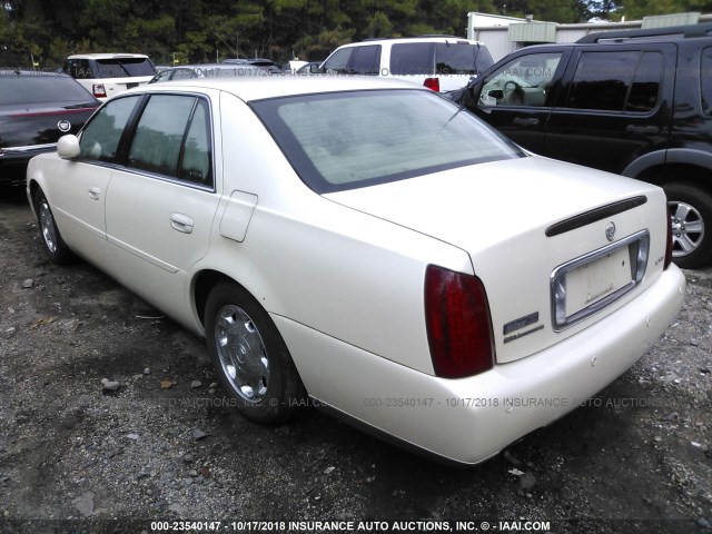 1G6KE57Y22U297404 - 2002 CADILLAC DEVILLE DHS CREAM photo 3