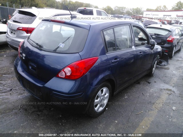 3N1BC13E48L357745 - 2008 NISSAN VERSA S/SL BLUE photo 4