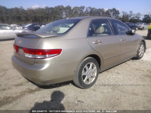 1HGCM66594A086448 - 2004 HONDA ACCORD EX TAN photo 4