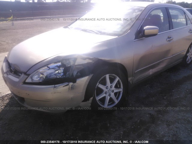 1HGCM66594A086448 - 2004 HONDA ACCORD EX TAN photo 6