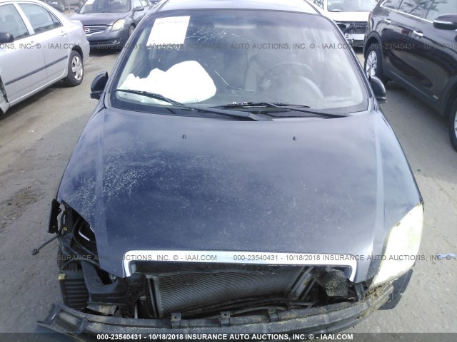 KL1TD5DE9BB193106 - 2011 CHEVROLET AVEO LS/LT Սև լուսանկար 10