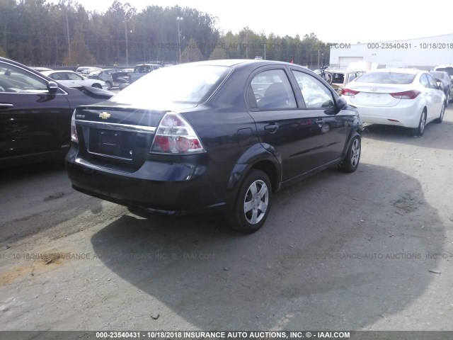 KL1TD5DE9BB193106 - 2011 CHEVROLET AVEO LS/LT Սև լուսանկար 4