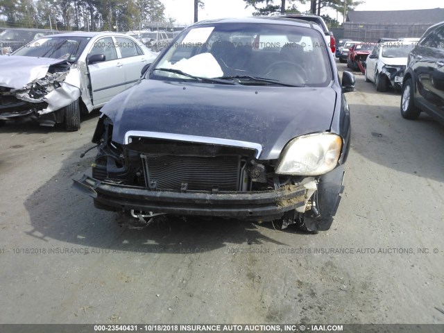 KL1TD5DE9BB193106 - 2011 CHEVROLET AVEO LS/LT Սև լուսանկար 6