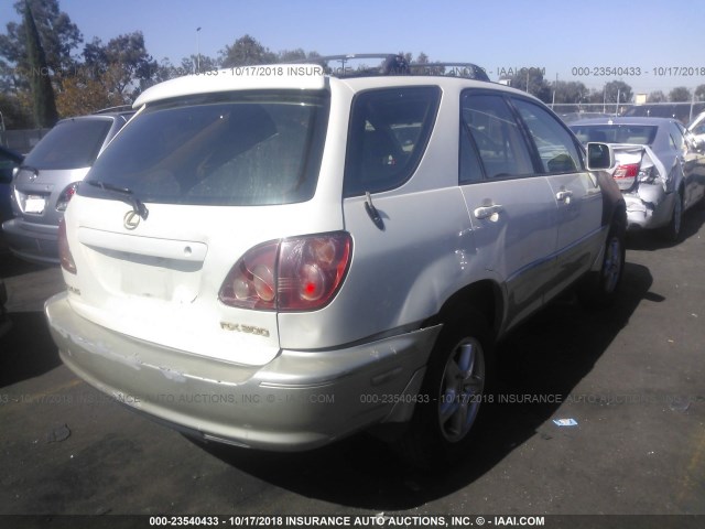 JT6GF10U6X0018445 - 1999 LEXUS RX 300 WHITE photo 4