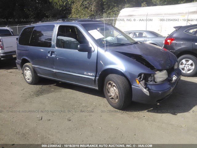 4N2DN1117WD800258 - 1998 NISSAN QUEST XE/GXE/GLE BLUE photo 1