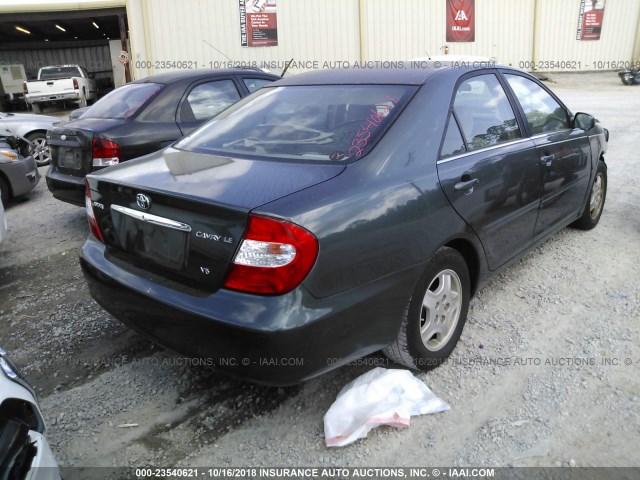 4T1BF32K434044566 - 2003 TOYOTA CAMRY LE/XLE/SE GREEN photo 4