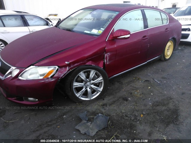 JTHCE96S290021889 - 2009 LEXUS GS 350 RED photo 6