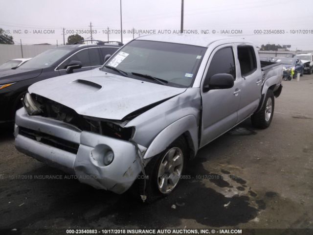 5TEJU62N88Z510435 - 2008 TOYOTA TACOMA DOUBLE CAB PRERUNNER SILVER photo 2