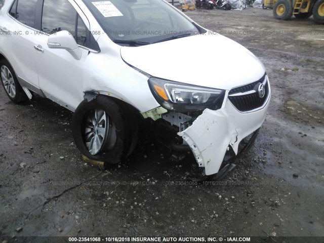 KL4CJBSM3HB017939 - 2017 BUICK ENCORE PREFERRED II WHITE photo 6