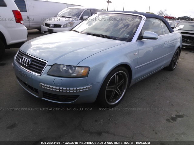 WAUAC48H95K008328 - 2005 AUDI A4 1.8 CABRIOLET BLUE photo 2