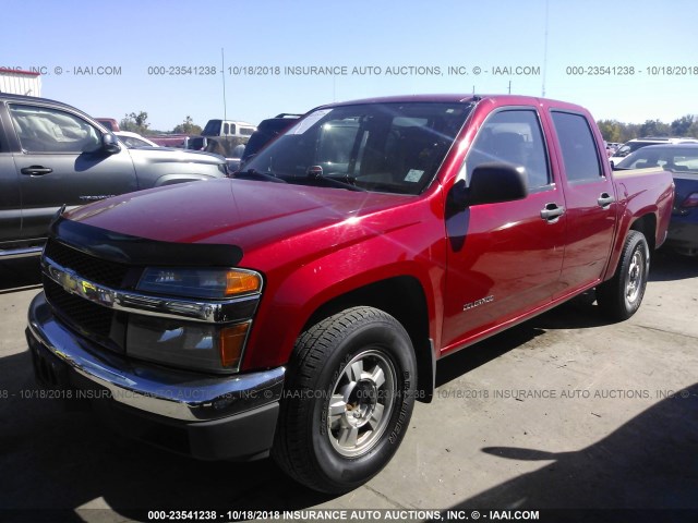 1GCCS136058170753 - 2005 CHEVROLET COLORADO MAROON photo 2