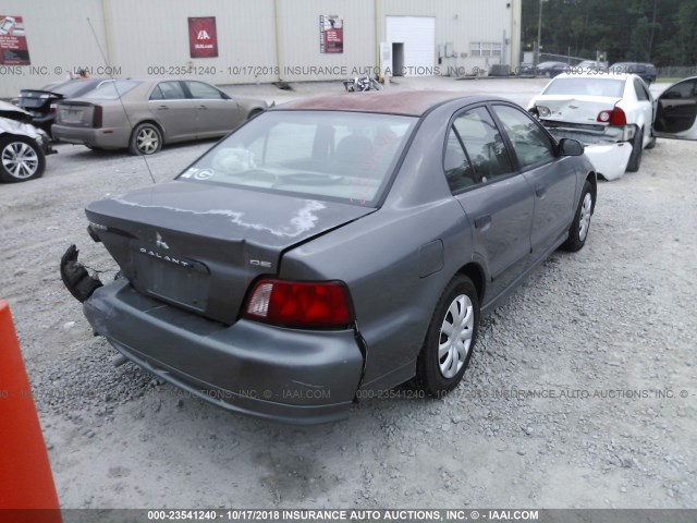 4A3AA36G22E142425 - 2002 MITSUBISHI GALANT DE GRAY photo 4